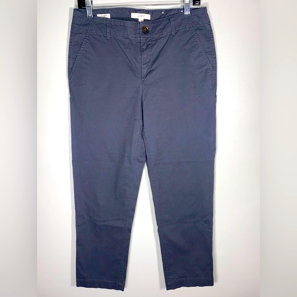 LOFT Gray Straight Leg Pants